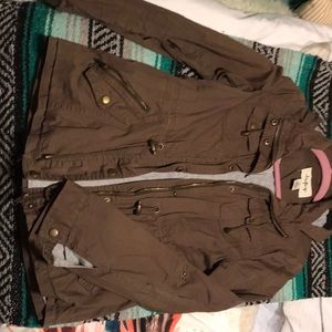 Olive green utility jacket